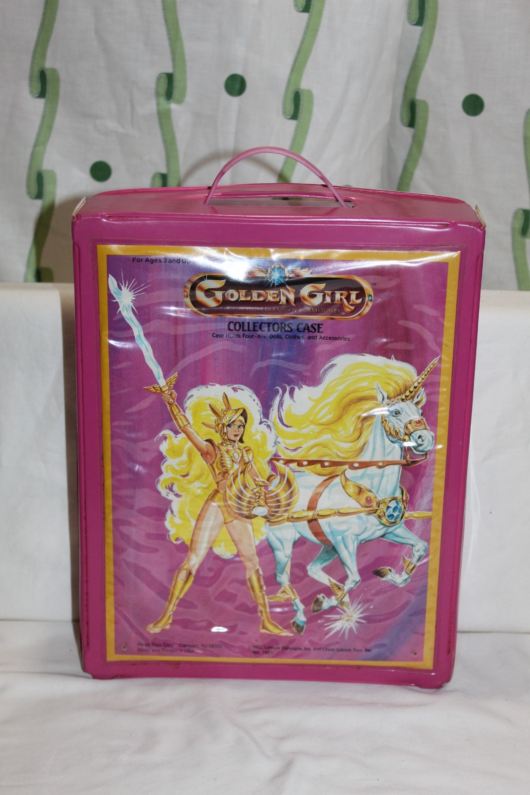 Accessorio vintage GOLDEN GIRL da collezione CUSTODIA Galoob 1984 con inserto in cartone