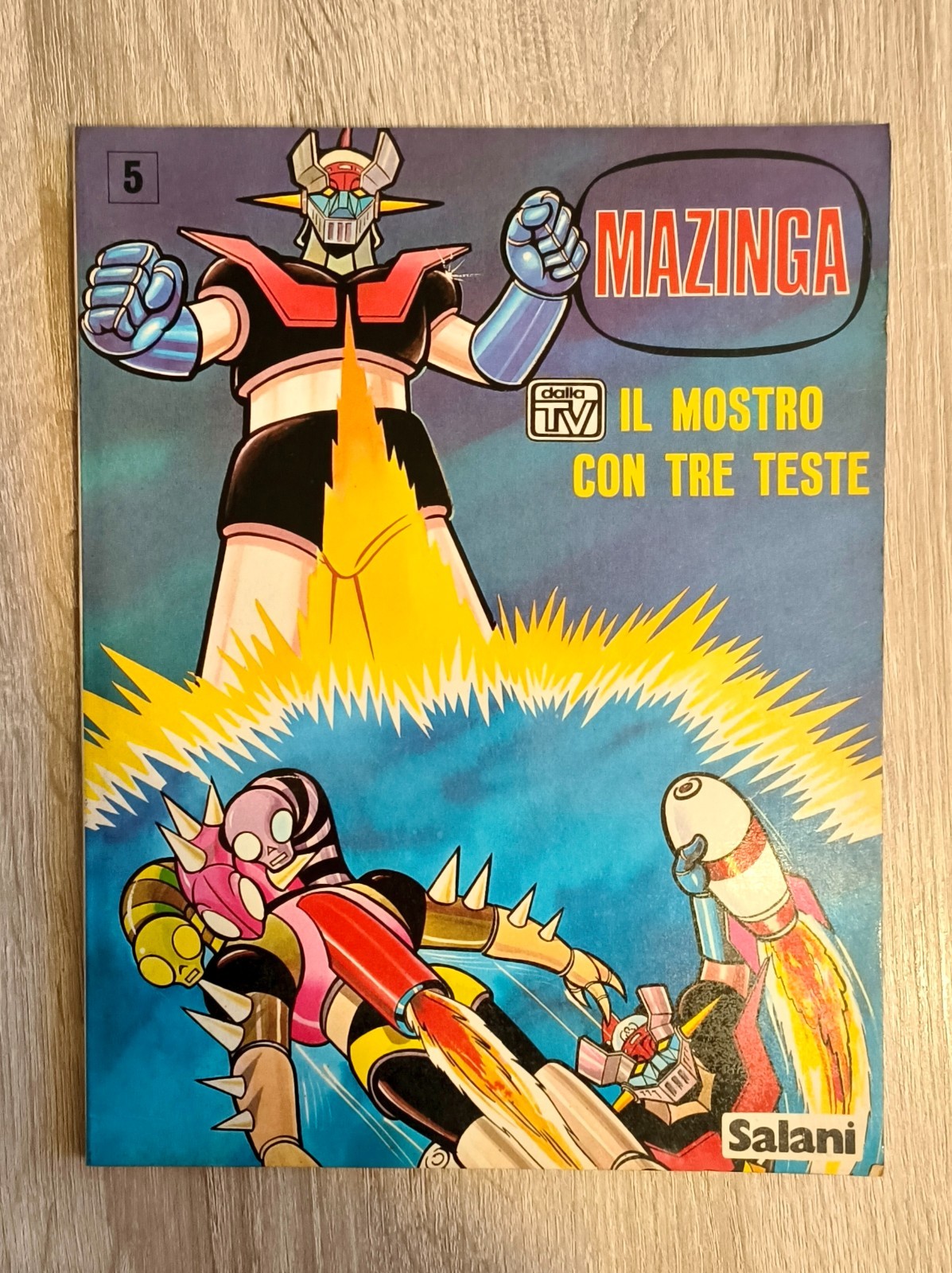 MAZINGA IL MOSTRO CON TRE TESTE Vol 5 Salani Serie TV 1978 Ristampa L. 2000