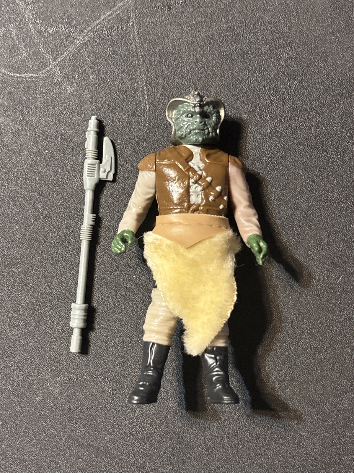 Star Wars Klaatu Skiff Guard ROTJ originale completo Kenner 1983 con Vibro-Ax!