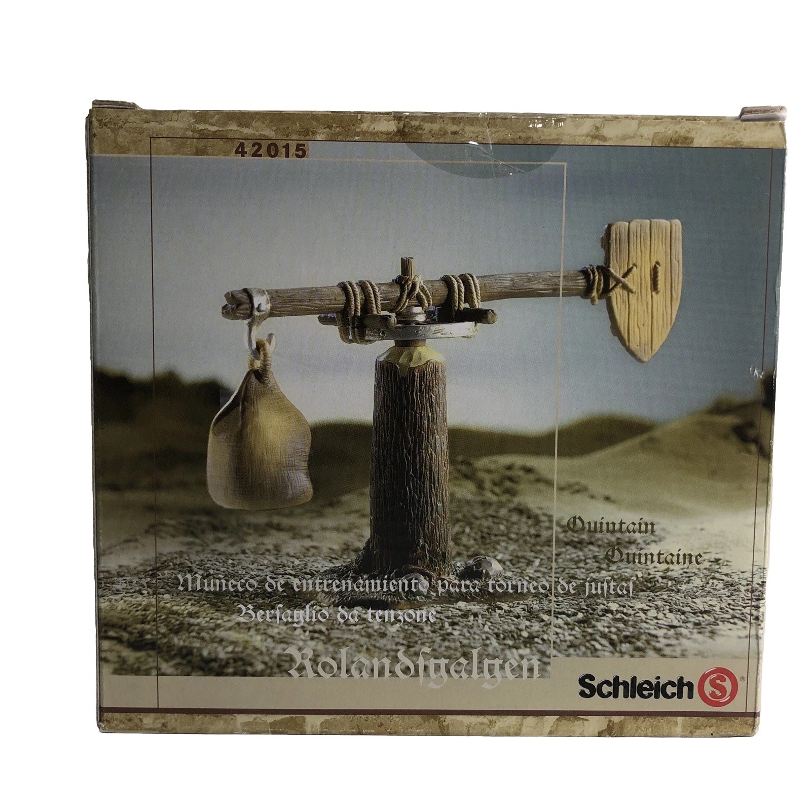 Schleich Knights Joust Trainer Quintain Toy 42015 Super Rare New ShG