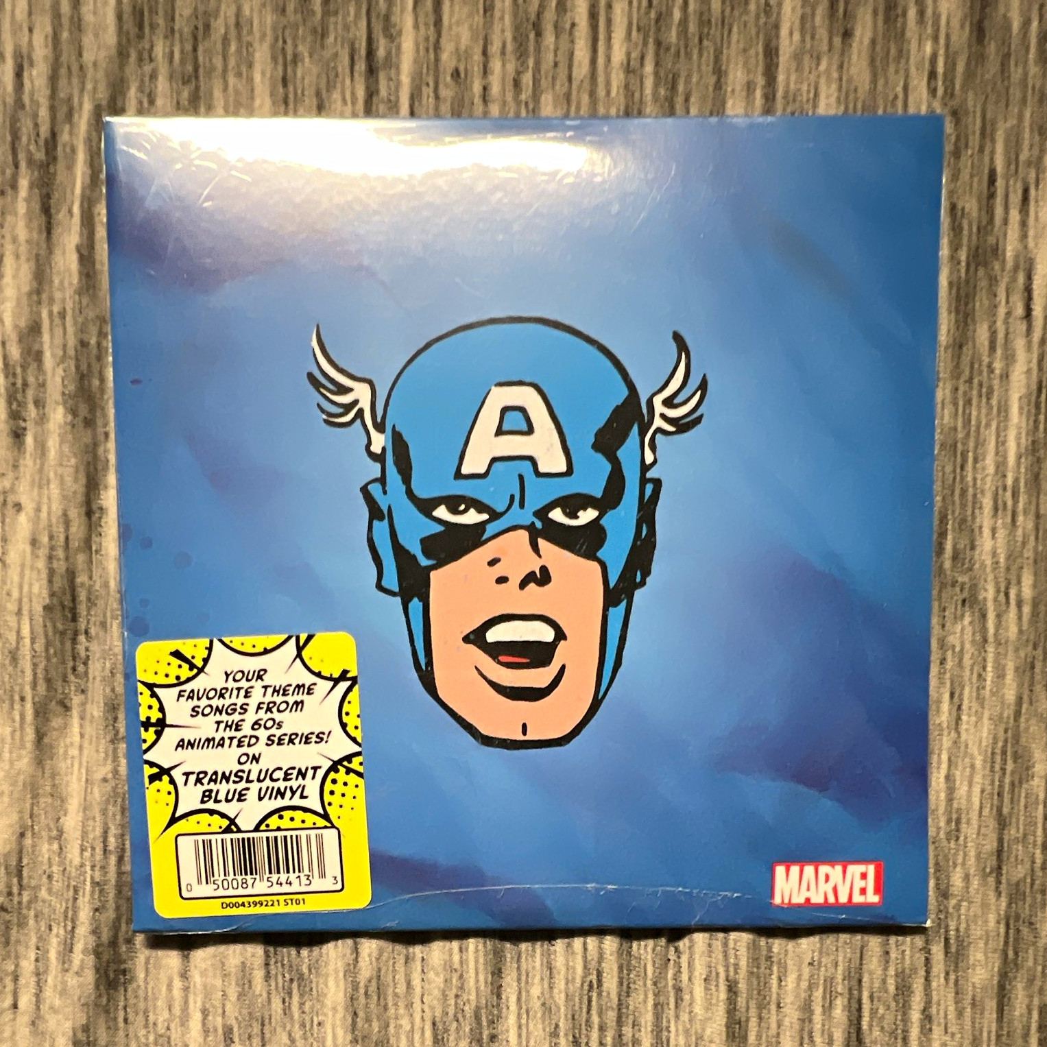 Marvel Chorus Captain America Theme Translucent Blue Vinyl 7" Single 2024