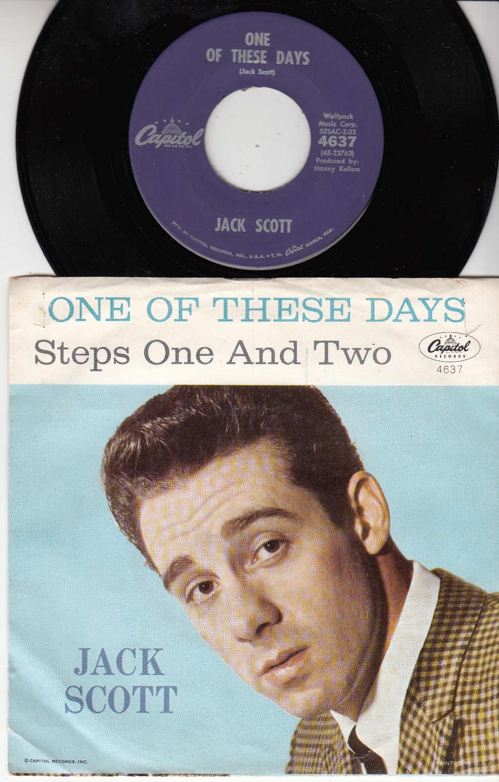 JACK SCOTT *ONE OF THESE DAYS/STEPS 1 AND2* 1961 US CAPITOL ROCK & ROLL STROLLER