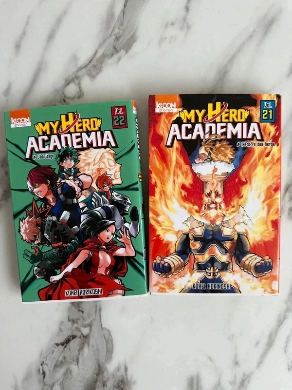 Lot 2 Manga My Hero Academia Vol 21 et 22 Kohei Horikoshi en très bon