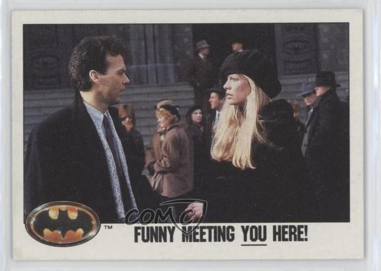 1989 Topps Batman Bruce Wayne Vicky Vale Funny Meeting You Here! #56 0k3a