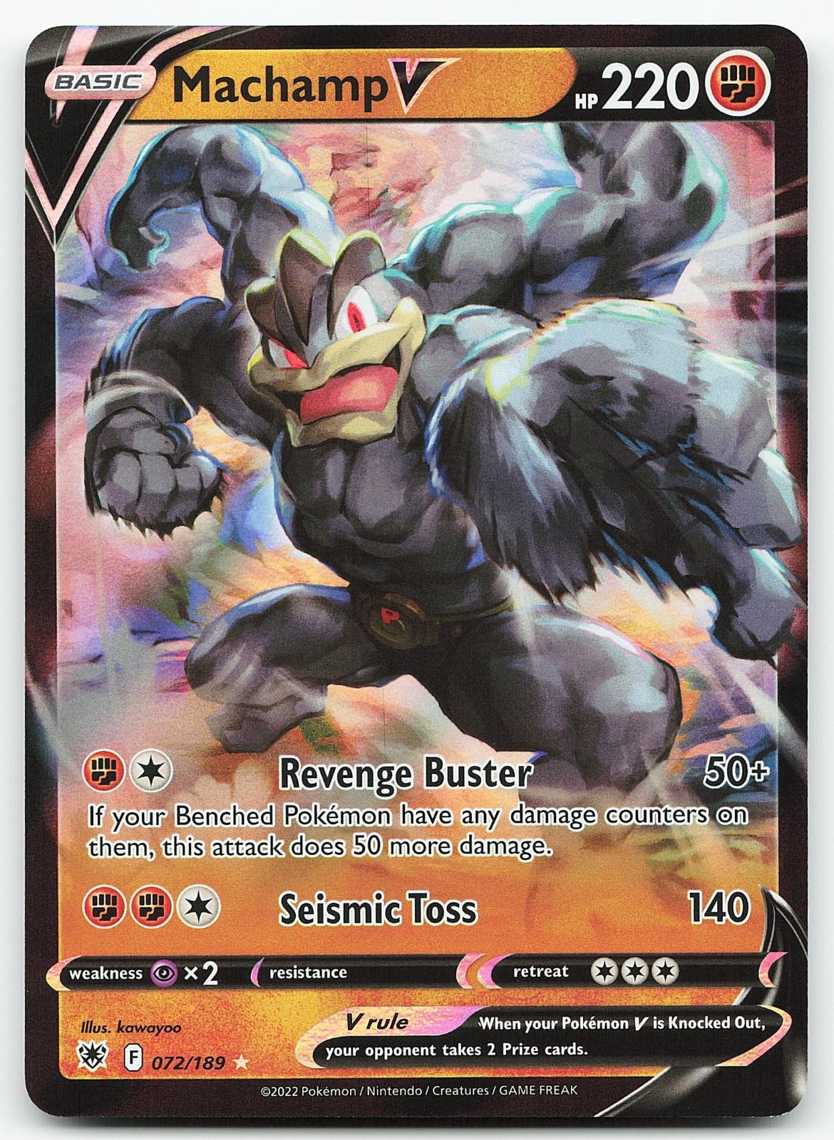 Pokemon Machamp V 072/189 Astral Radiance Ultra Rare Holo NM