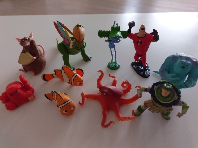 Pacchetto 10 personaggi Disney Pixar Nemo Toy Story Antz Monsters Inc 