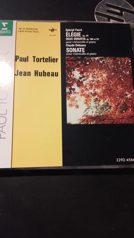 Gabriel Fauré 2 Sonates op 109 117 Elégie Claude Debussy Sonate Paul Tortelier Jean Hubeau Erato