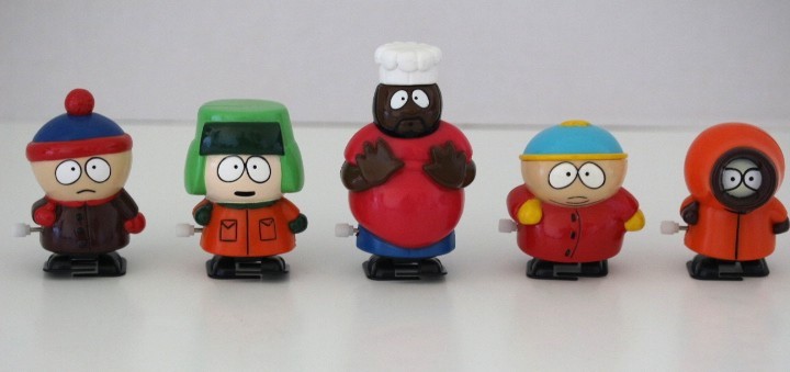 Vintage South Park Wind-Up Toys Set of 5 Stan Kyle Cartman Kenny Chef WORKING