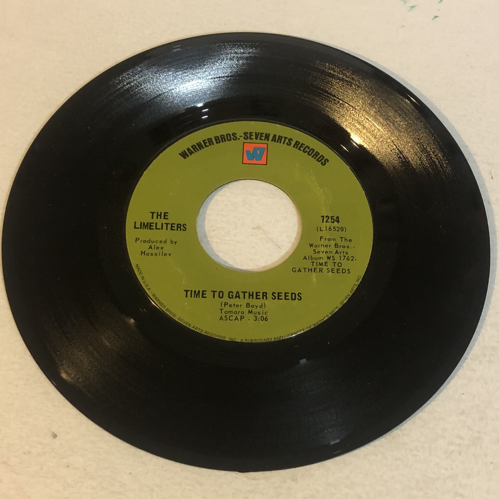 Limeliters Time To Gather Seeds 45 Vinyl Record Warner Brothers Records