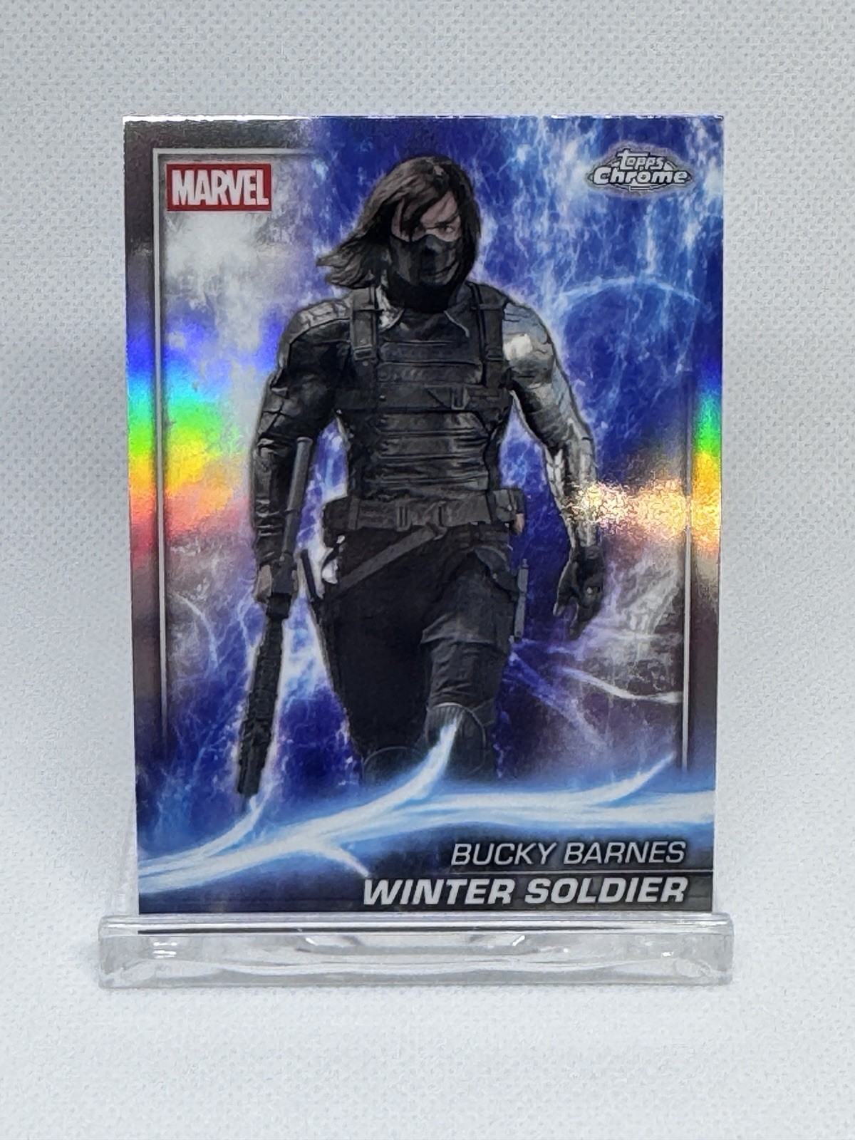 2025 Topps Chrome Marvel Studios #38 Soldato Invernale Arcobaleno Rifrattore