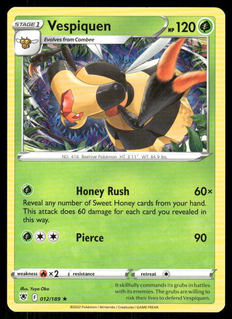 Pokemon Vespiquen Radianza Astrale 012/189 R quasi nuovo/m