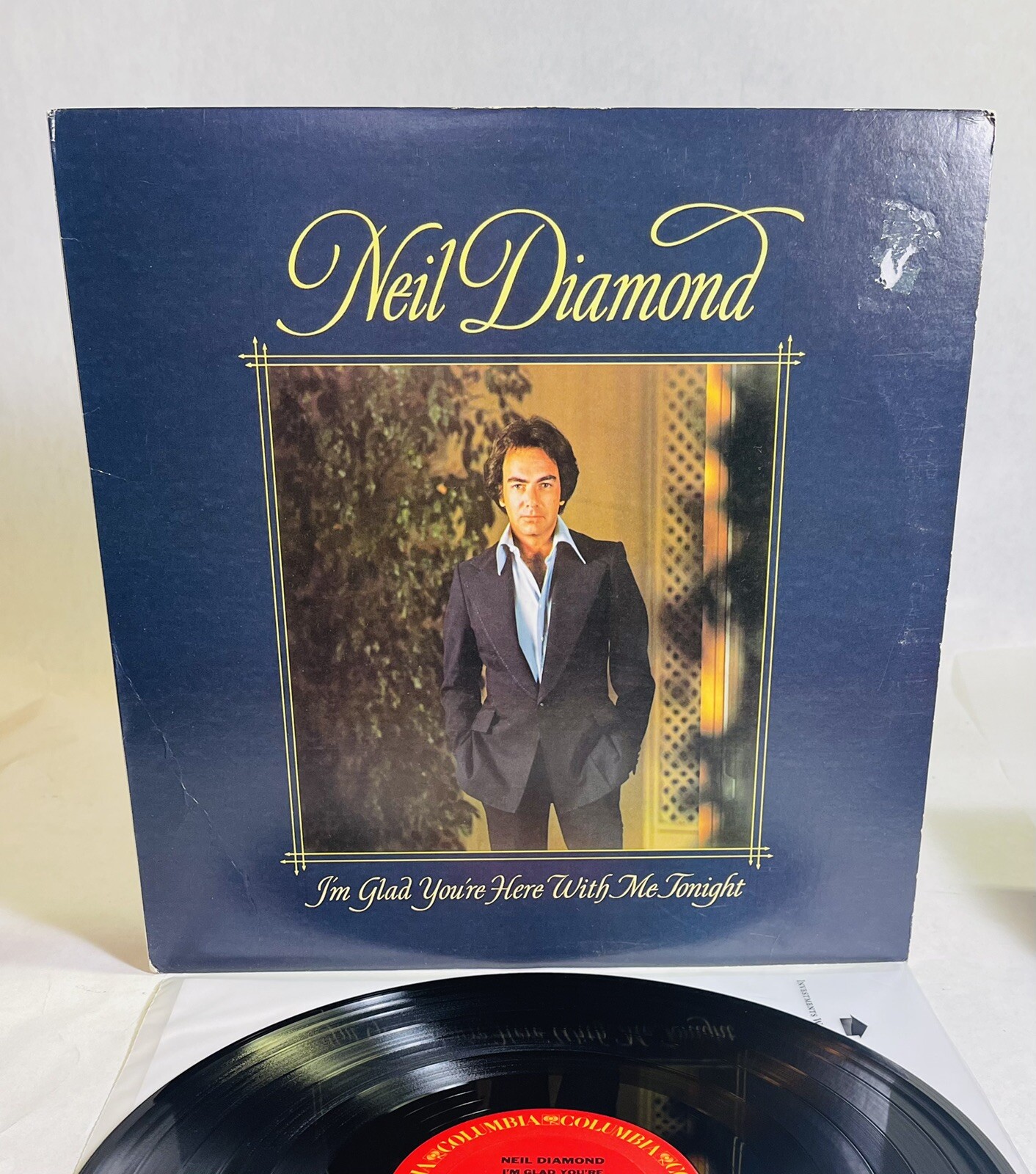 Neil Diamond I’m Glad Your Here With Me Tonight LP 1977 Columbia EX / VG+