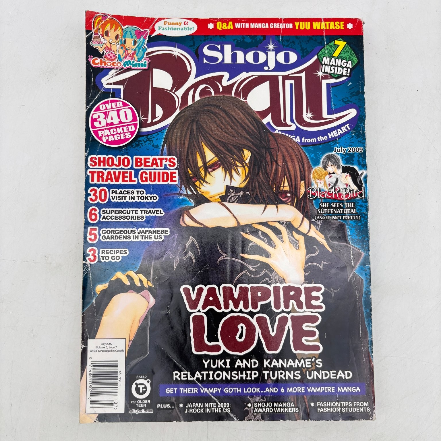 Shojo Beat Manga Magazine Luglio 2009 Volume 5 Numero 7 Vampire Knight Black Bird