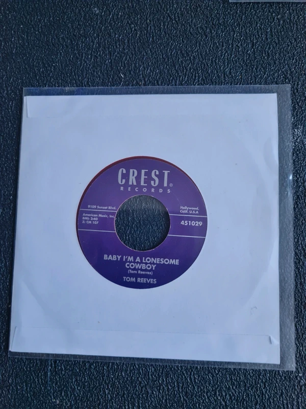 Tom Reeves " Primitive love " Crest records 451029 Original RED Tbe 1958