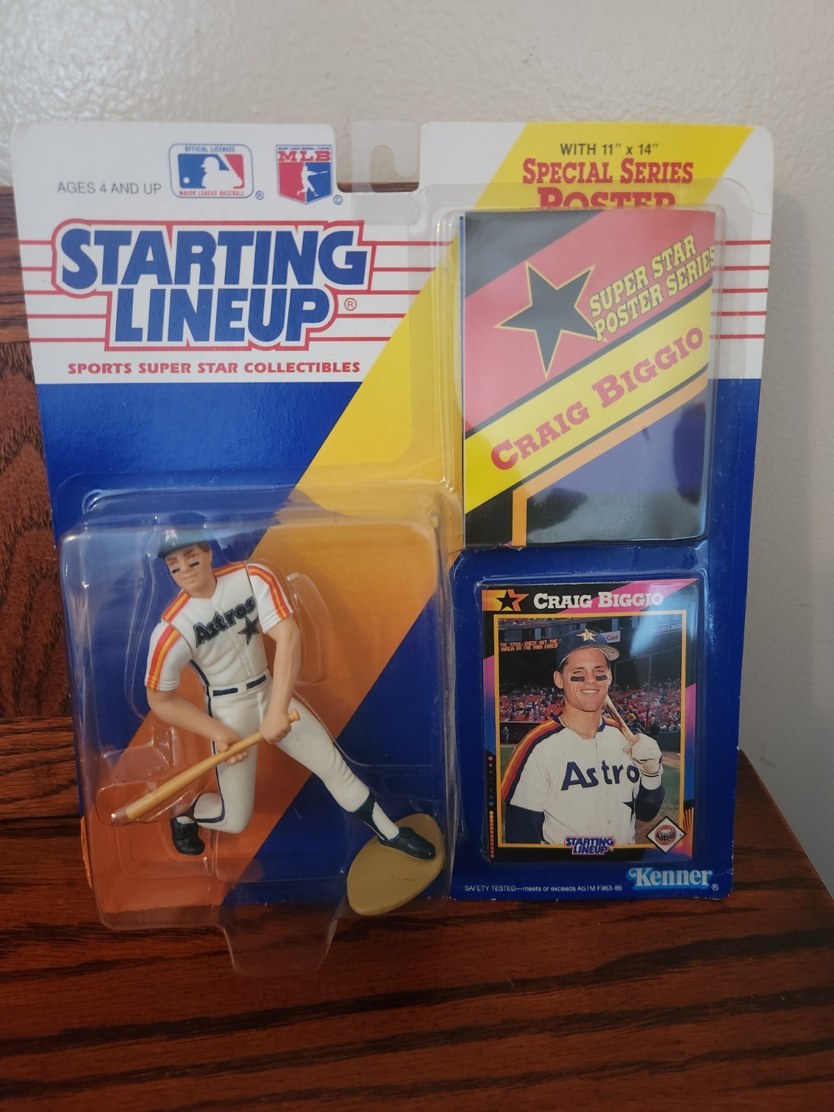 Starting Lineup 1992 Craig Biggio Starting Lineup Figurina e Card