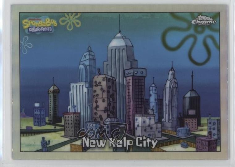 2025 Topps Chrome Spongebob 25th Refractor New Kelp City #107 w1s