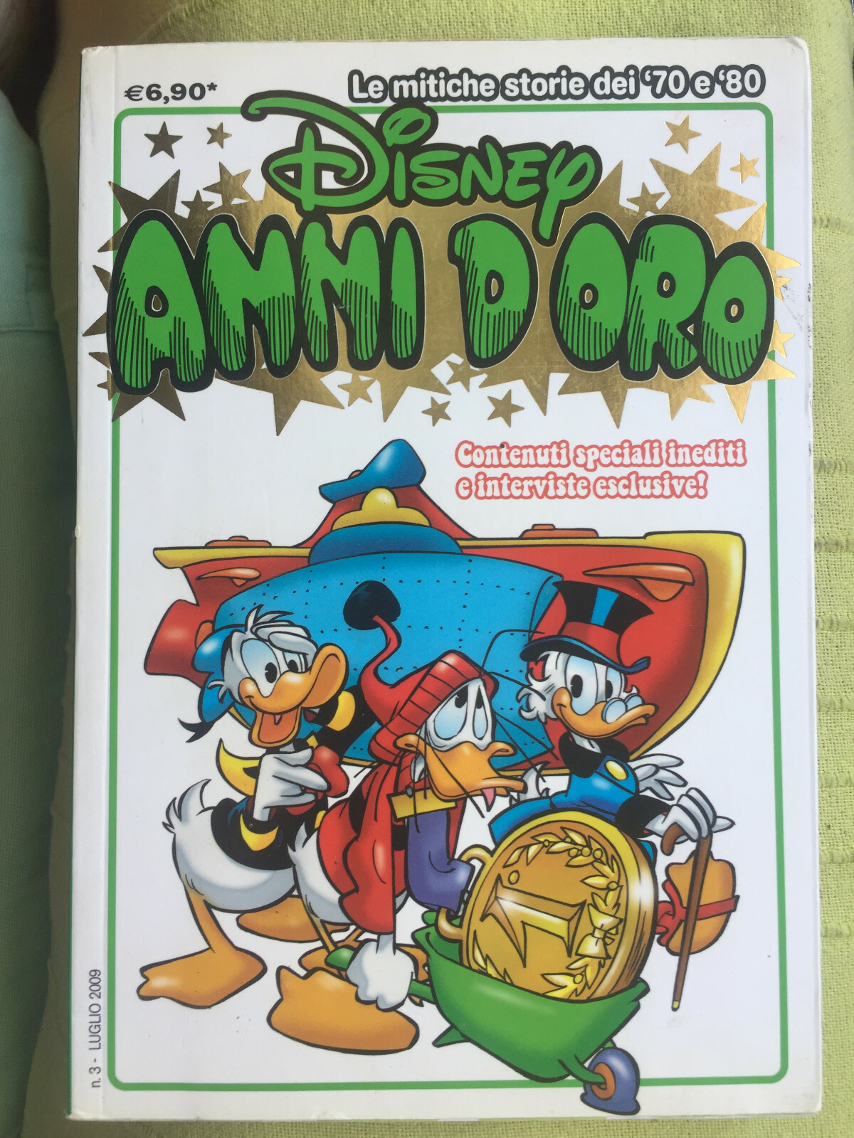 GLI ANNI D'ORO DISNEY N° 3, LUGLIO 2009, CON COPERTINA RIGIDA, DA EDICOLA!!!