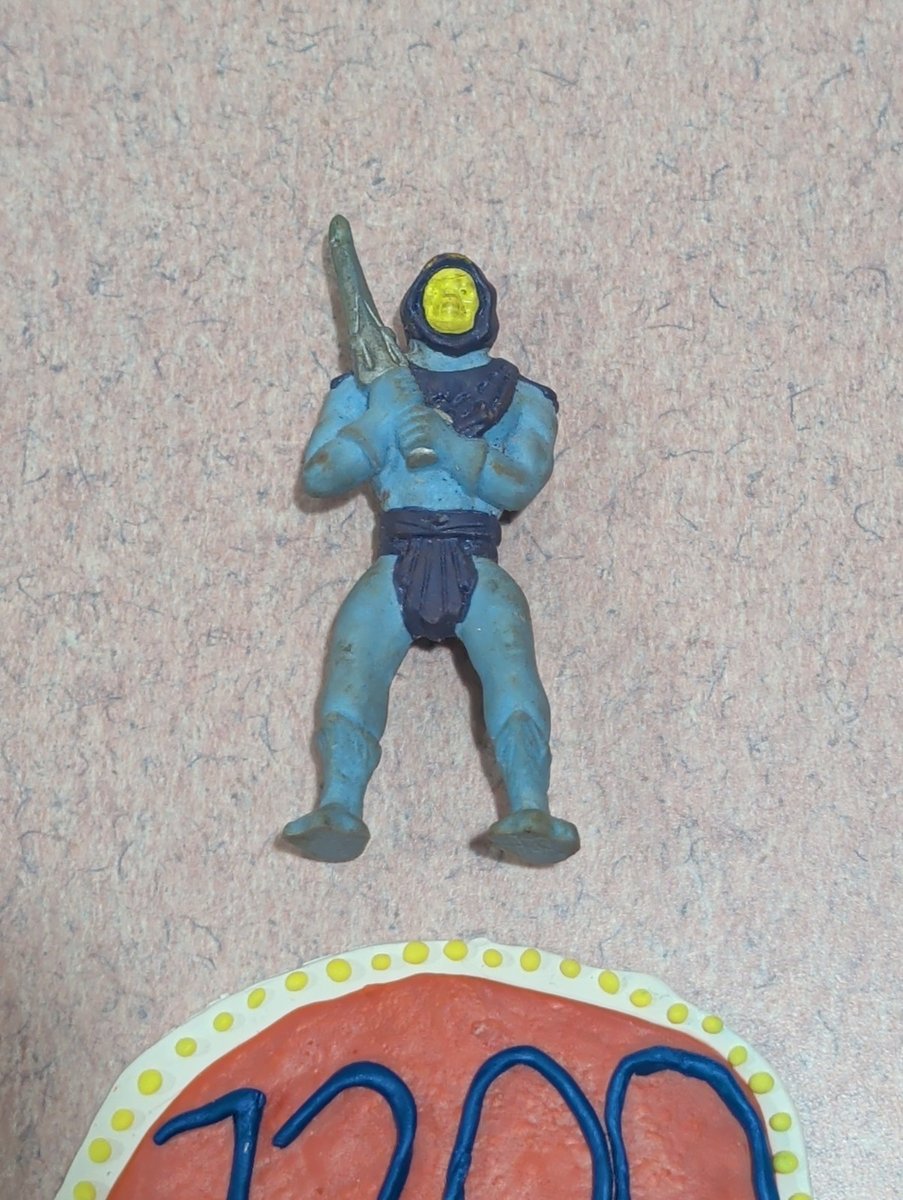 Mattel 1984 Masters of the Universe MOTU 3,5 pollici personaggio gomma scheletro