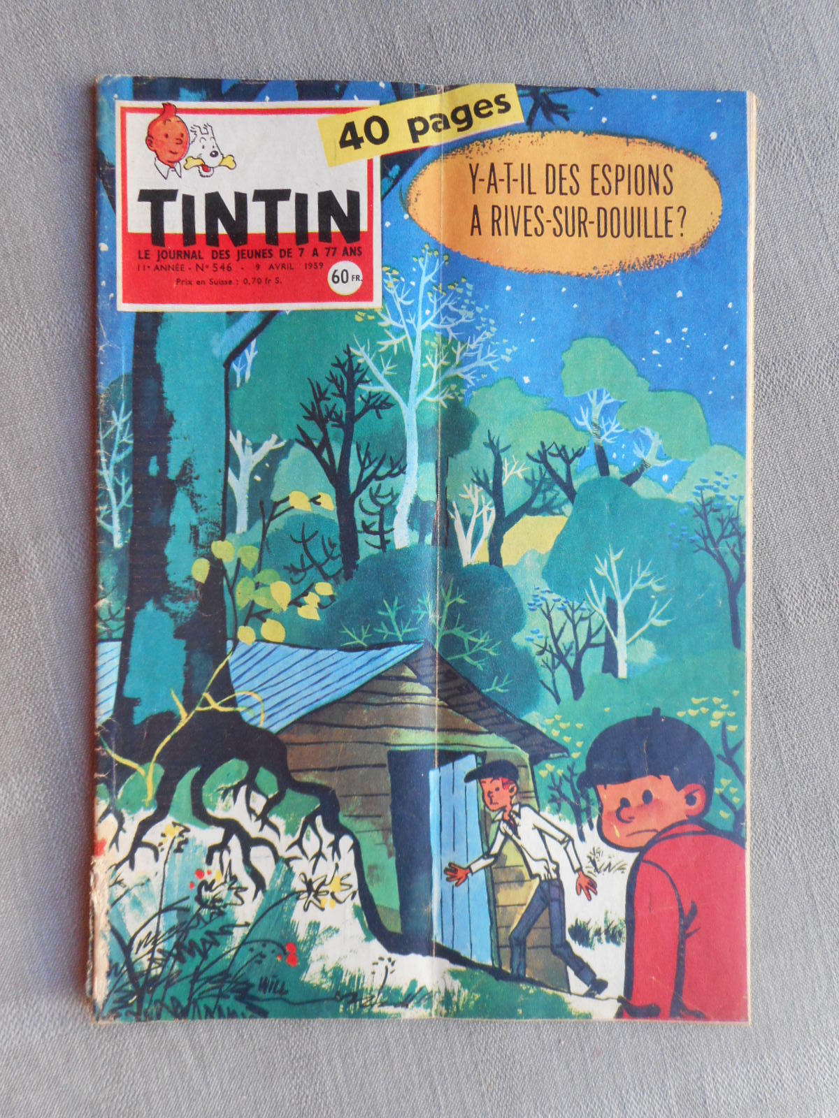Hebdo Tintin 1ª Serie N°546 Stato Corretto Senza Più