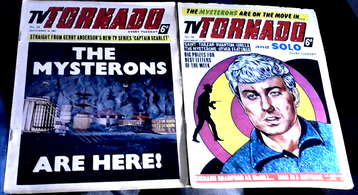 💥💥TV TORNADO #36+44 (1967) UK comics Captain Scarlet/Man in the suitcase💥💥