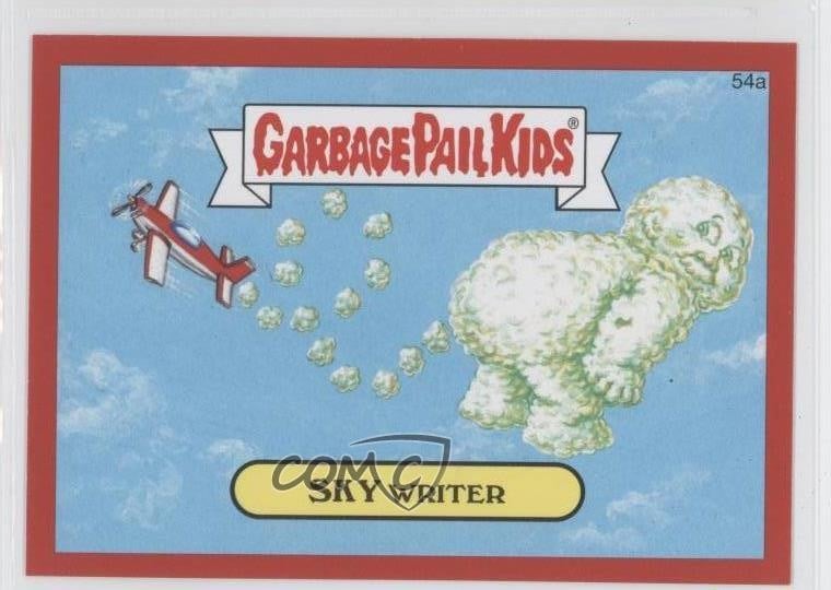 Topps Garbage Pail Kids Serie 1 2015 Confezione da Collezione Rosso Metallizzato Sky Writer 0c4
