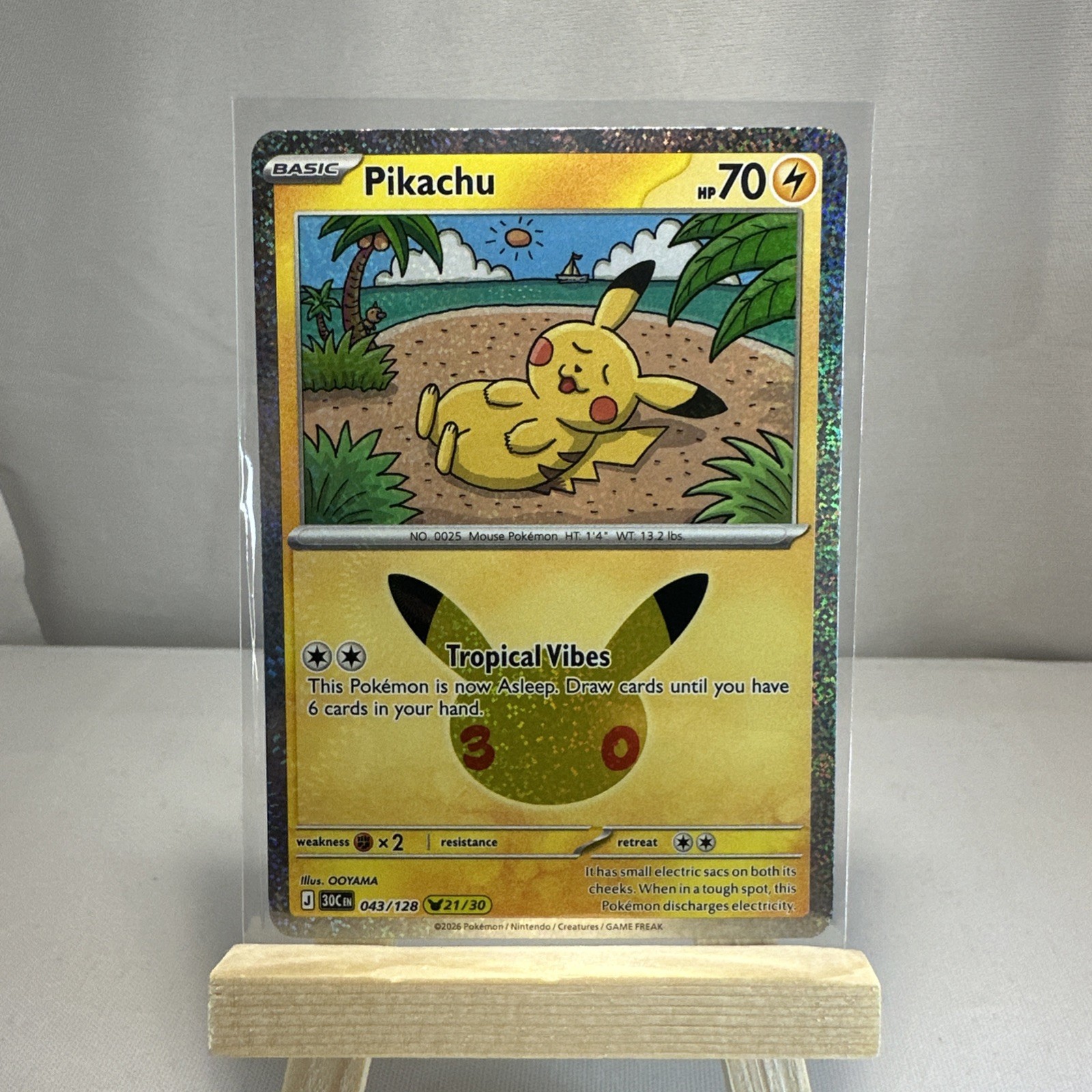 Pokemon TCG Pikachu 21/30 Celebrations Rare Holo English 2021 HP 70