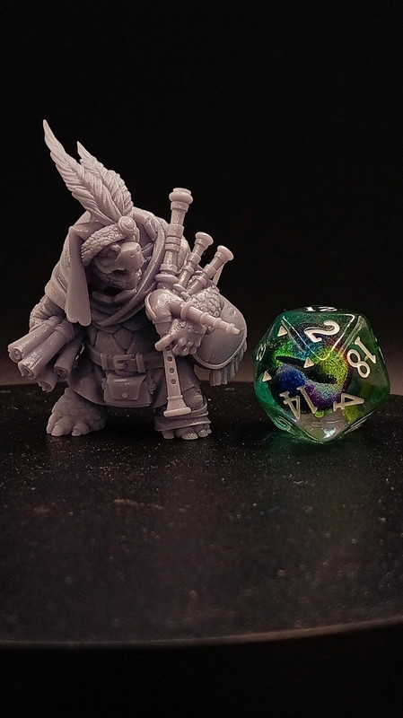Miniatura hombre tortuga chaman para rol rpg d&d