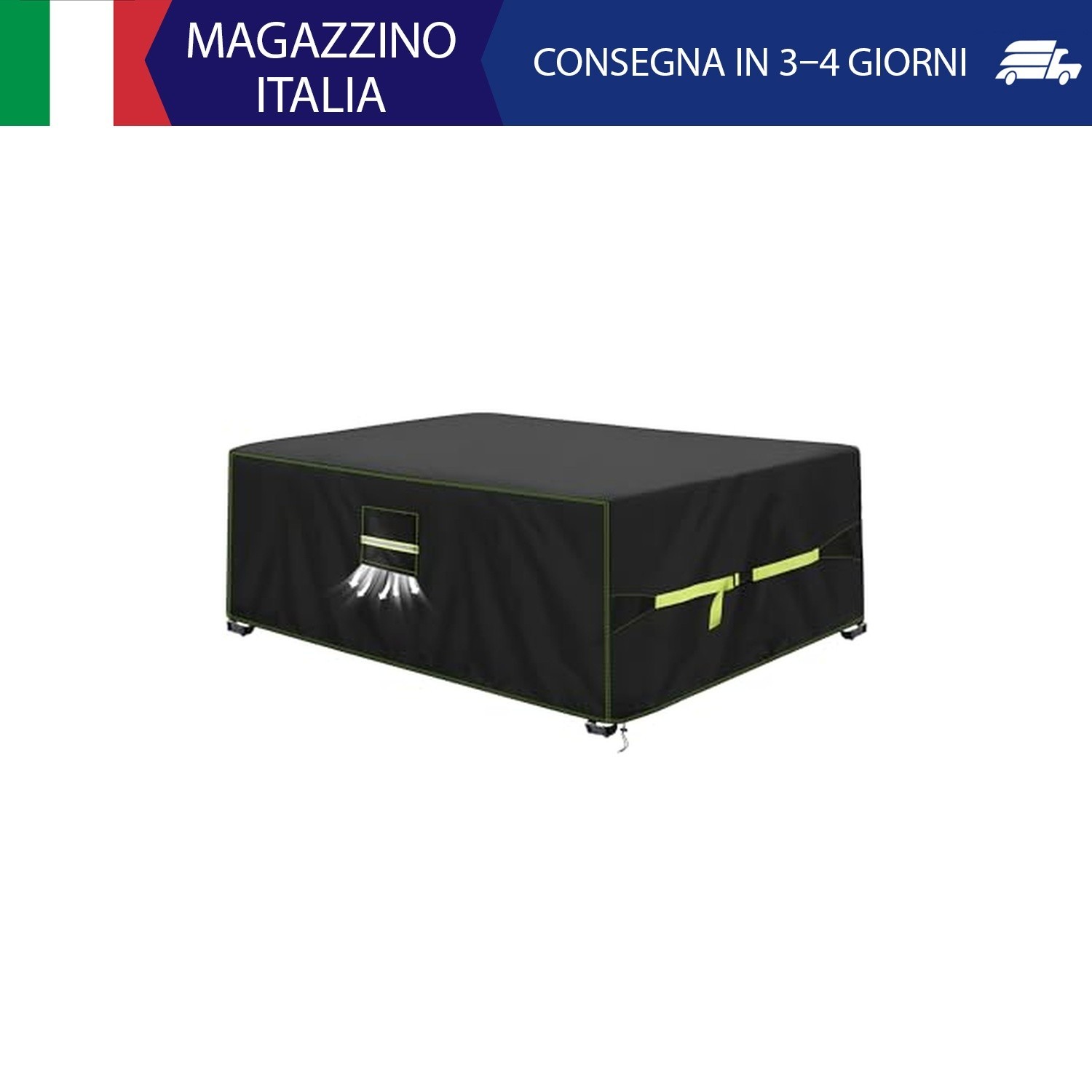 VDISRR Copertura Tavolo Esterno Impermeabile 250x150x90cm, 420D Resistente Tessu