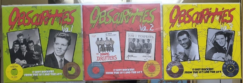 Lot 3 Vinyles 33T 25cm   Obscurities Vol 1, 2, 3 (garage / Rock'n'Roll 50's & 60's)