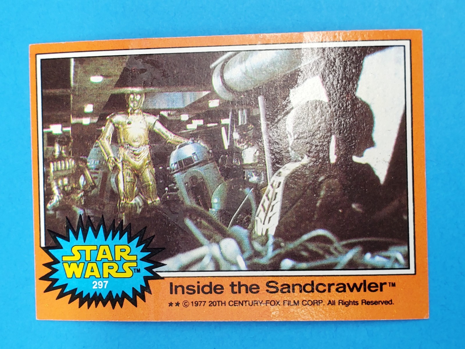 1977 TOPPS STAR WARS CARD #297 SERIE ARANCIONE GRADO MEDIO OTTIMA VG-EX ECCELLENTE