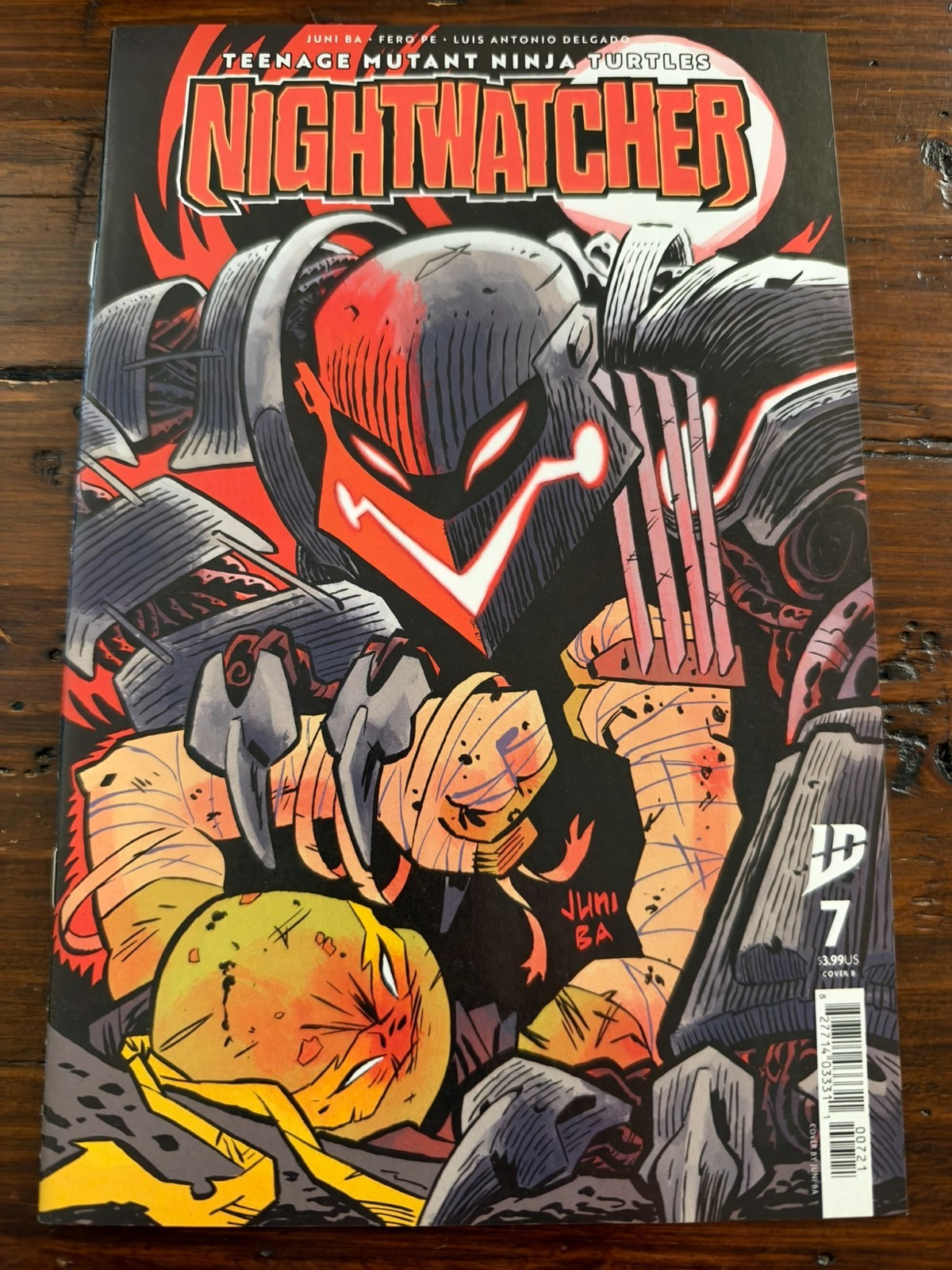 IDW 2025 TMNT NIGHTWATCHER #7 Juni Ba Variant Cover 9,4 quasi nuovo