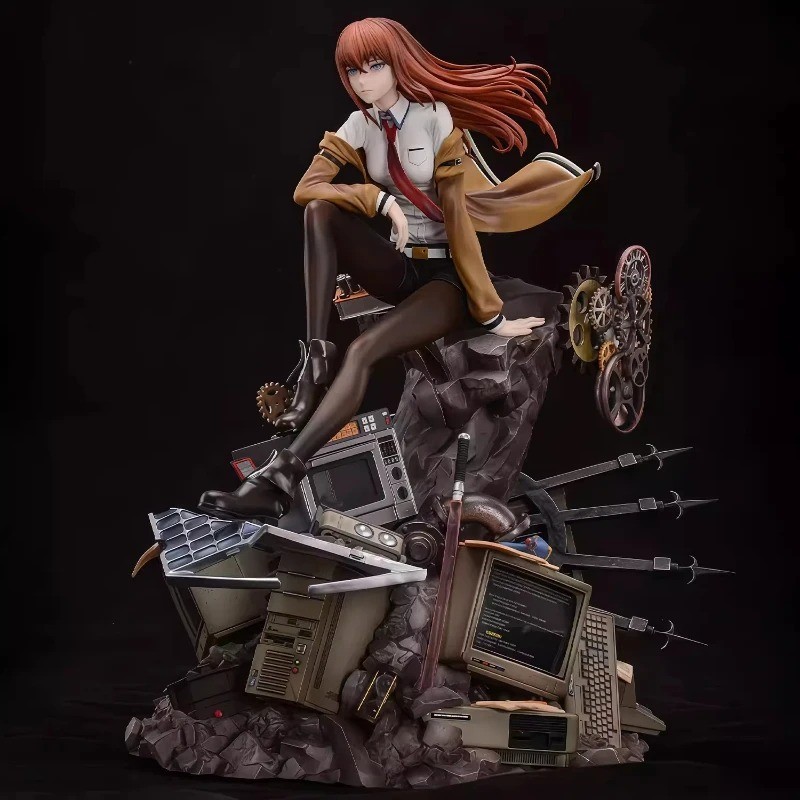 Statua Steins Gate Makise Kurisu in PVC 25,5 cm versione dipinta con base NUOVA
