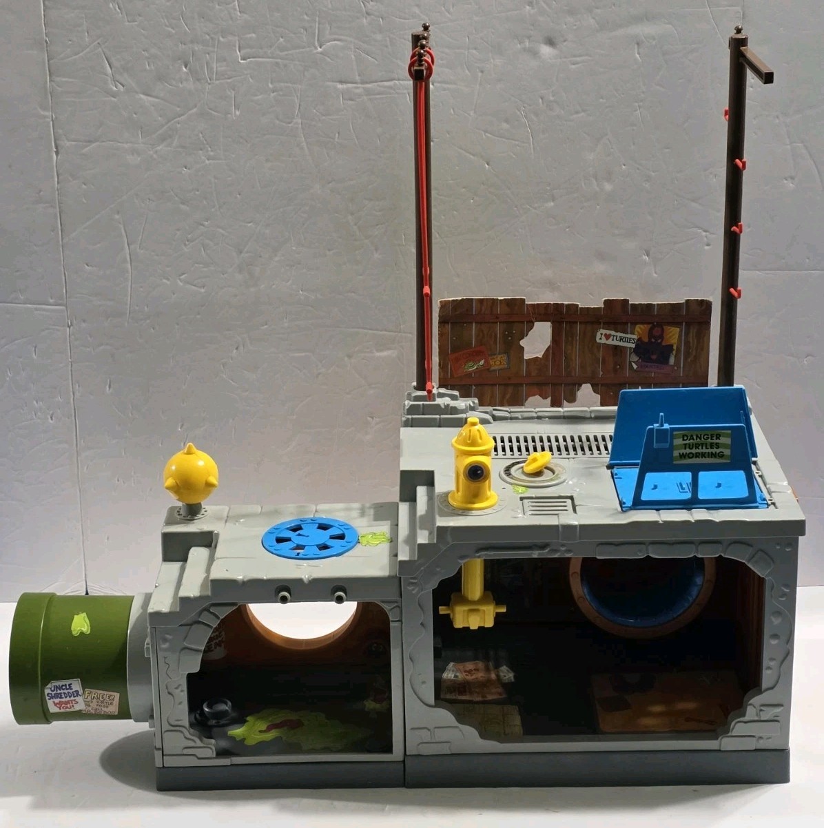 Playset Vintage 1989 TMNT Teenage Mutant Ninja Turtles Sewer *Leggi Descrizione*