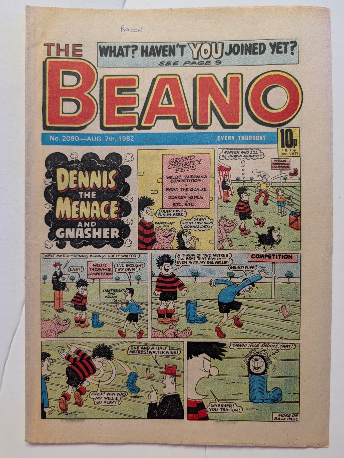 Beano Comic No 2090, August 7th 1982.