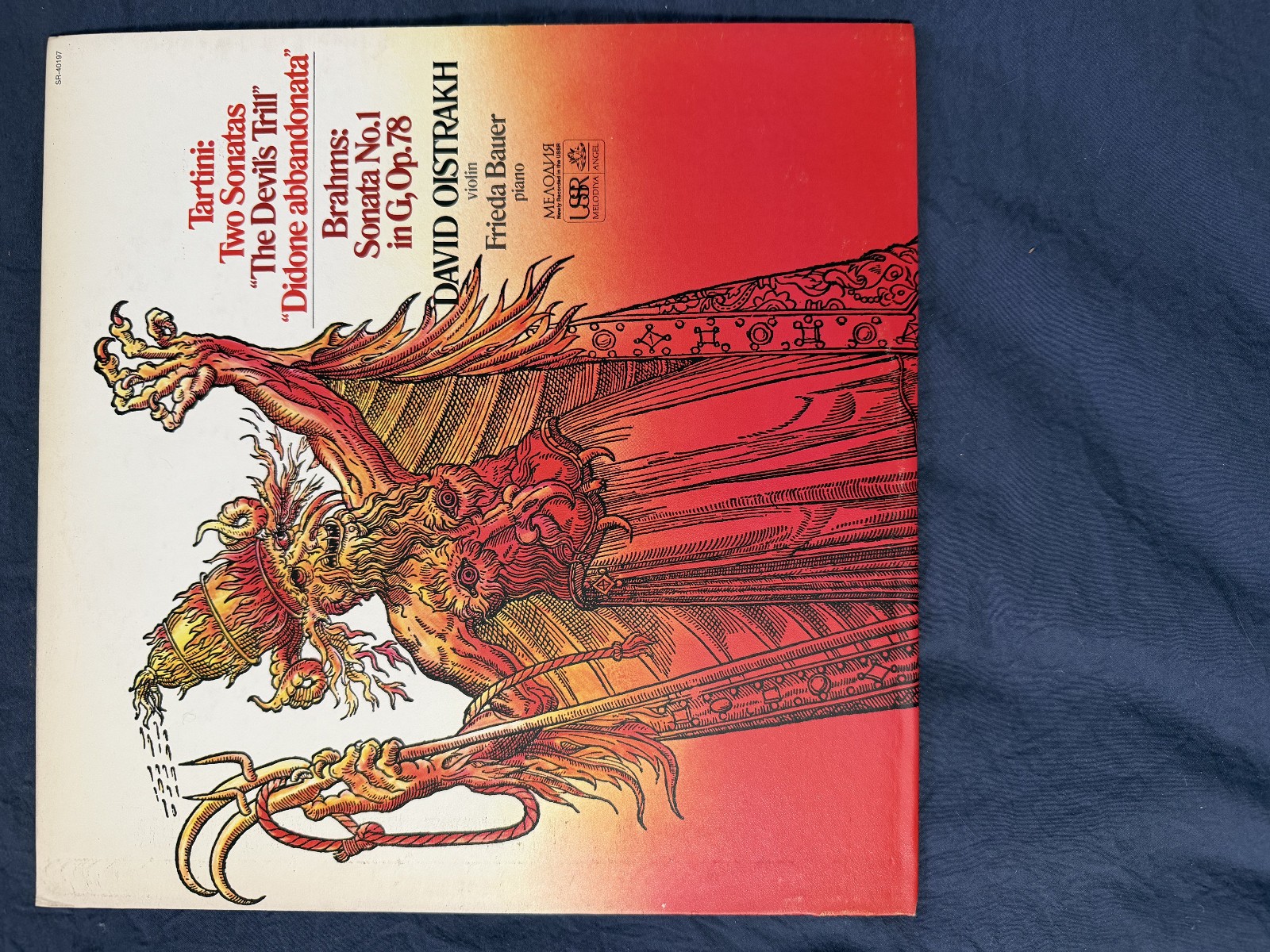 OISTRAKH Tartini & Brahms sonatas LP 1971 - Melodiya Angel SR-40197 NM/VG+