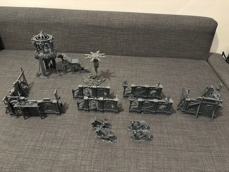 Lot décors Warhammer Age of Sigmar – Spearhead Fire & Jade x2 + Tour