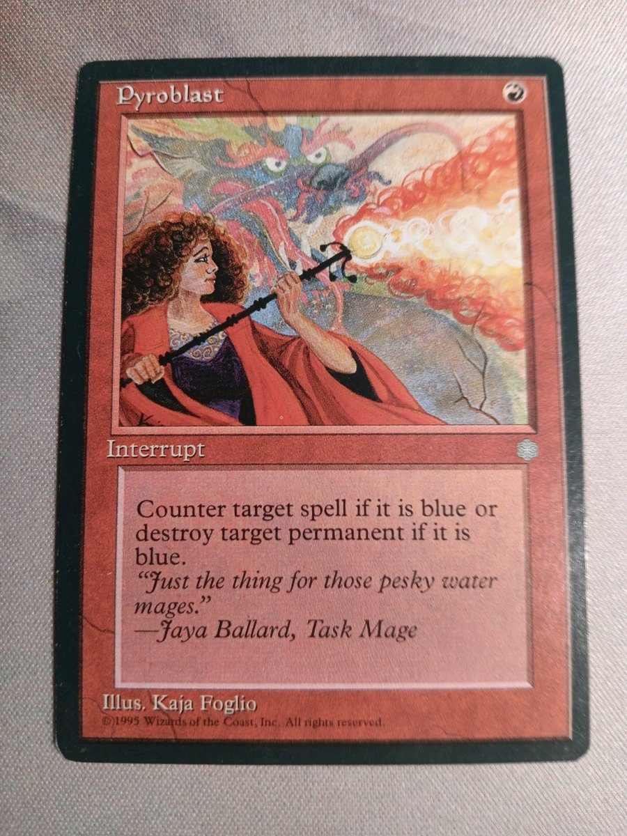 Magic the Gathering 1995 carta da gioco leggera piroblasta dell'era glaciale