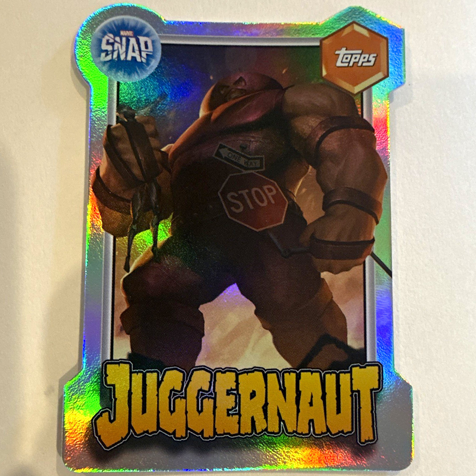 Topps Marvel Neon 2026 Marvel Snap Juggernaut MS-14 insert non-sport card
