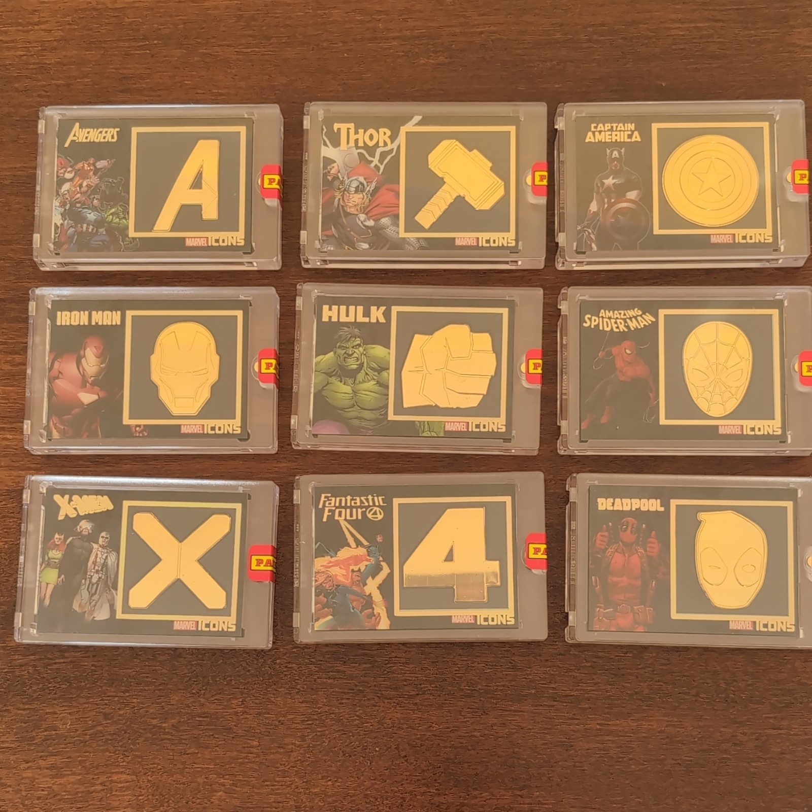 Panini Marvel Black Gold Icons 2019 set Completo