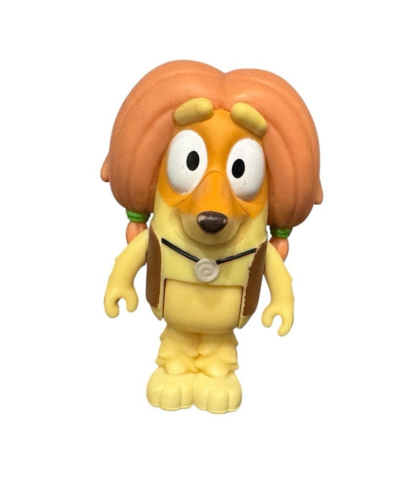 Bluey Friend INDY Afghan Hound Pigtails Vest Dog Hippie Replacement Figure