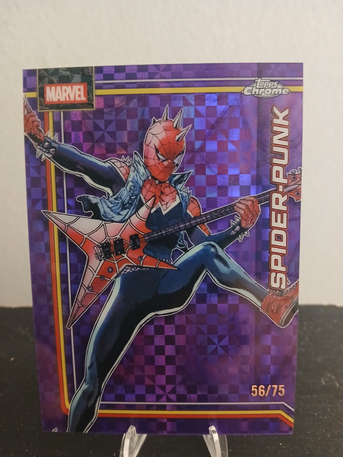 2026 Topps Chrome Marvel Spider-Punk /75 Purple X-Fractor 