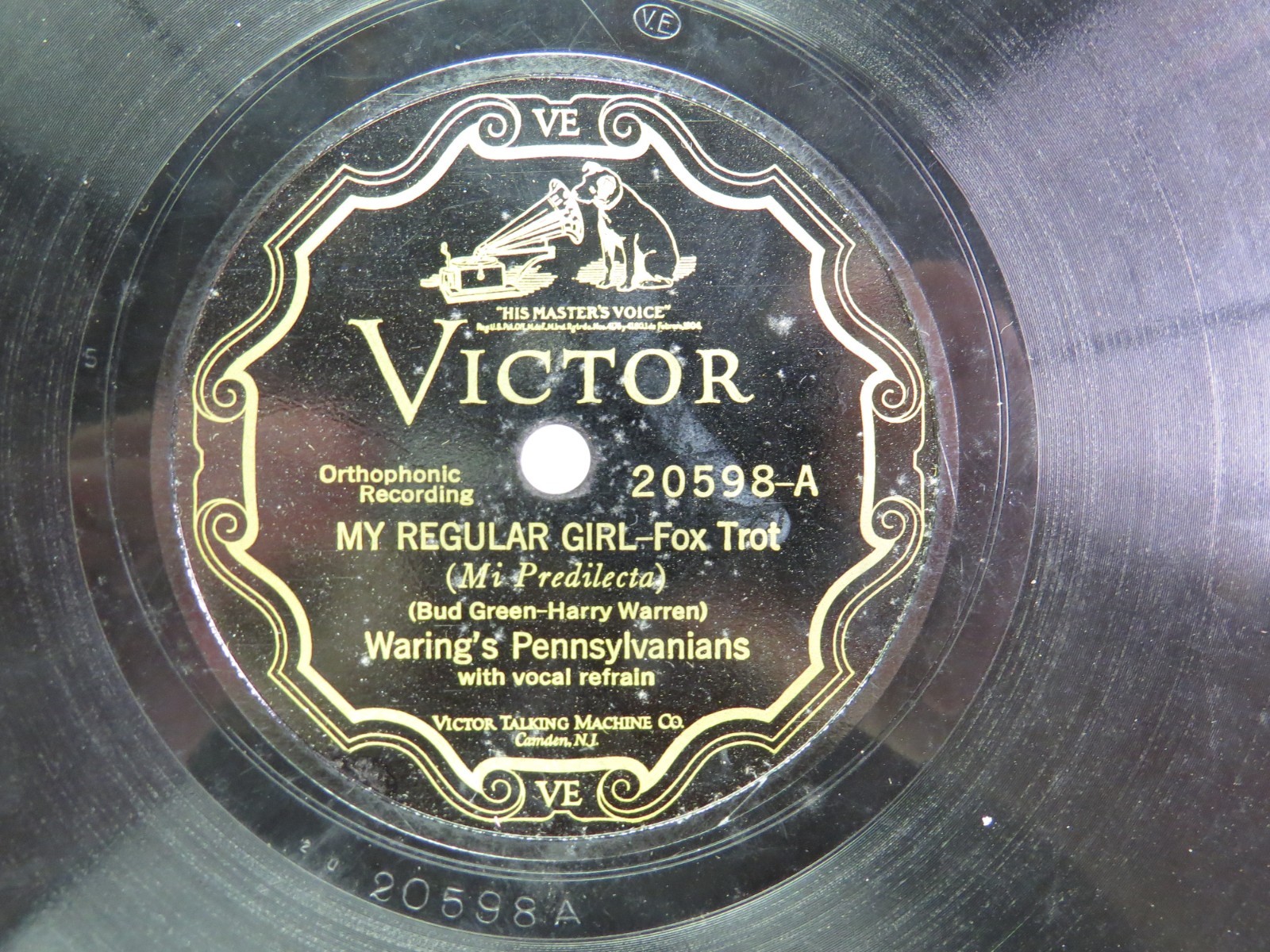 Waring's Pennsylvanians - VICTOR 20598 - My Regular Girl - 78 RPM