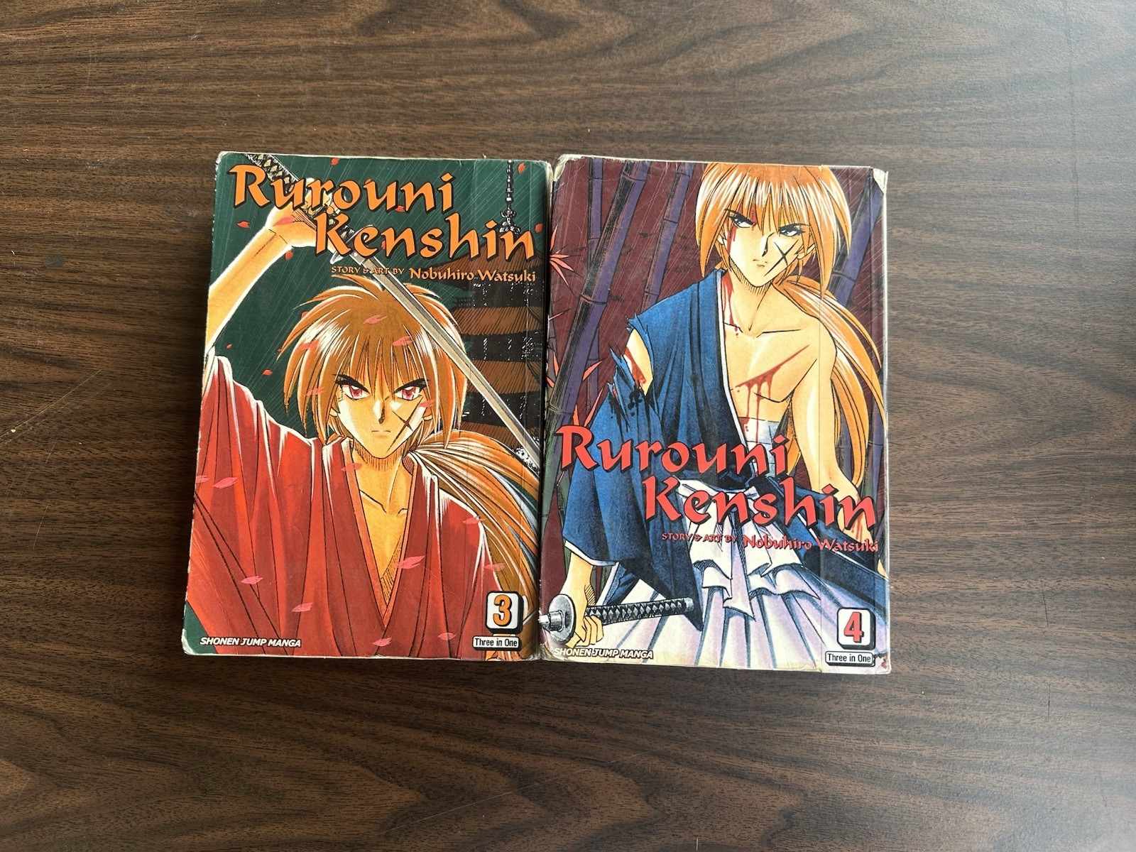 Rurouni Kenshin Volume 3 e 4 Tre in Uno Manga di Nobuhiro Watsuki Shonen Jump