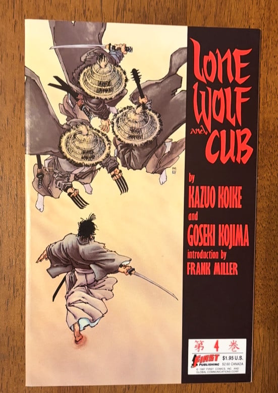 LONE WOLF AND CUB #4 (Primi fumetti 1987) -- Frank Miller -- quasi nuovo -