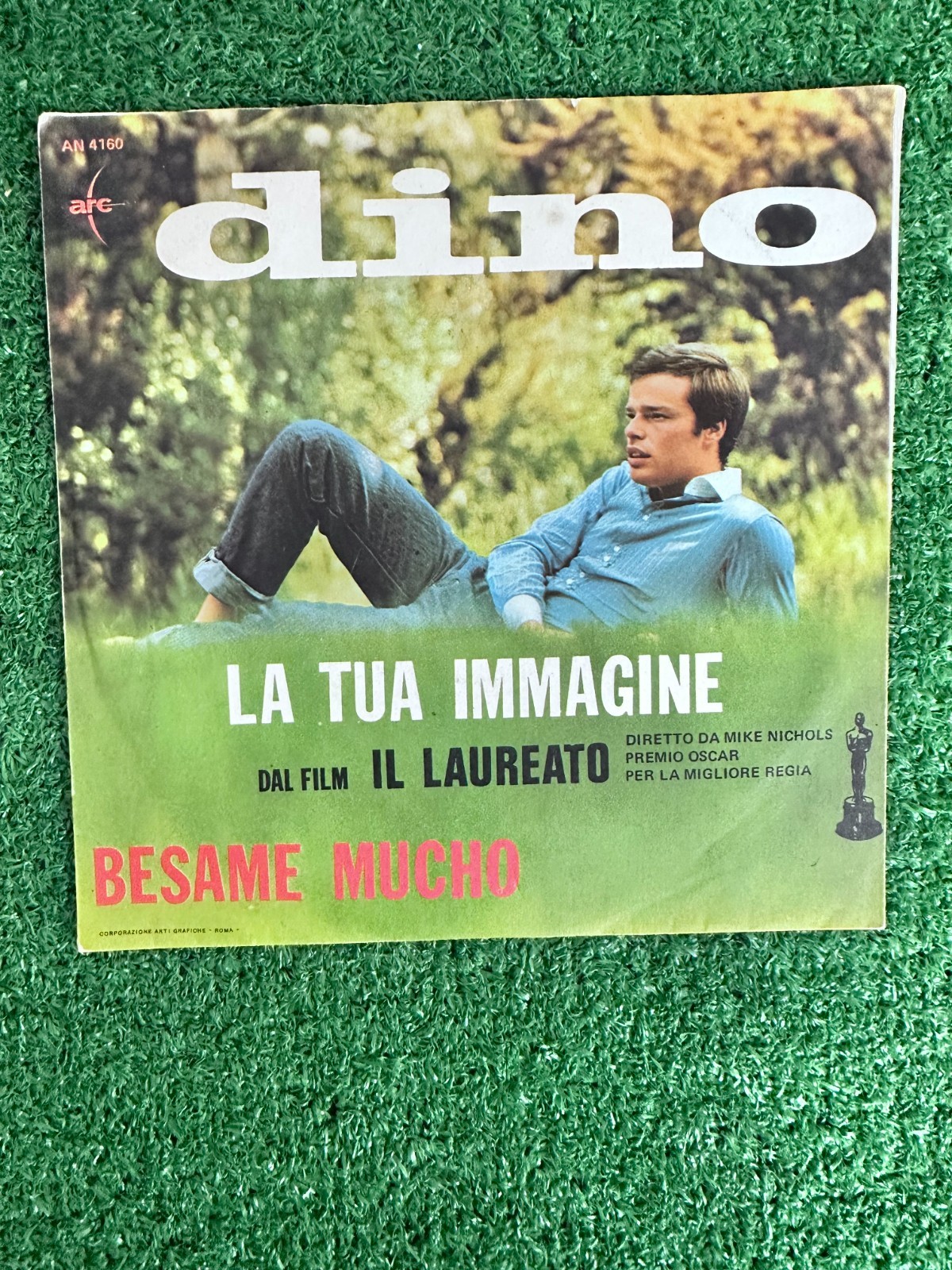 DINO - BESAME MUCHO / LA TUA IMMAGINE 7" 45 GIRI VINILE ITALY 1968 ARC AN 4160