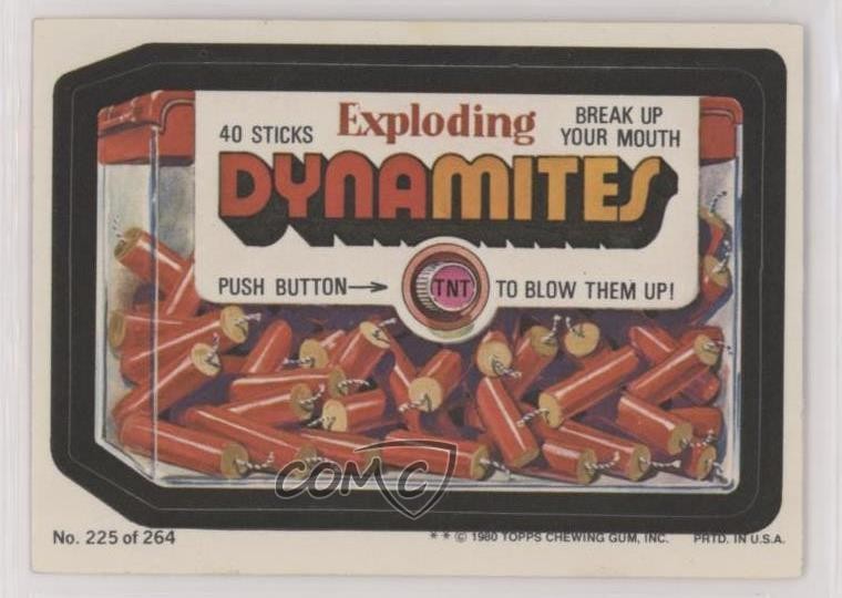 1980 Topps Wacky Packages Series 4 Dynamites #225 hg6