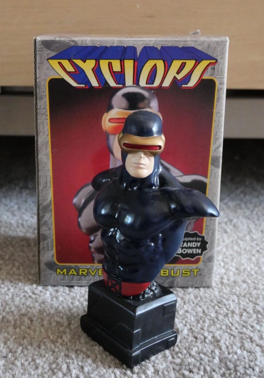 Bowen BUST in scatola Marvel X-Men Ciclope Ottime Condizioni!!! statua