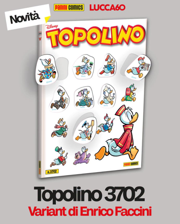 TOPOLINO 3702 VARIANT COVER DI ENRICO FACCINII!! LUCCA 2026 PANINI! SPEDITO 2/11