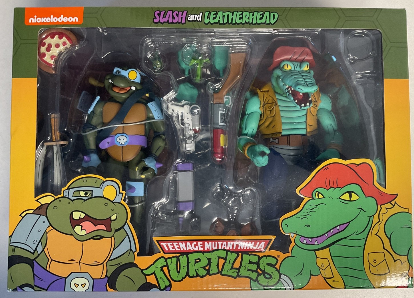 NECA TMNT Cartoon Series Slash & Leatherhead 2020 - missing a few bits