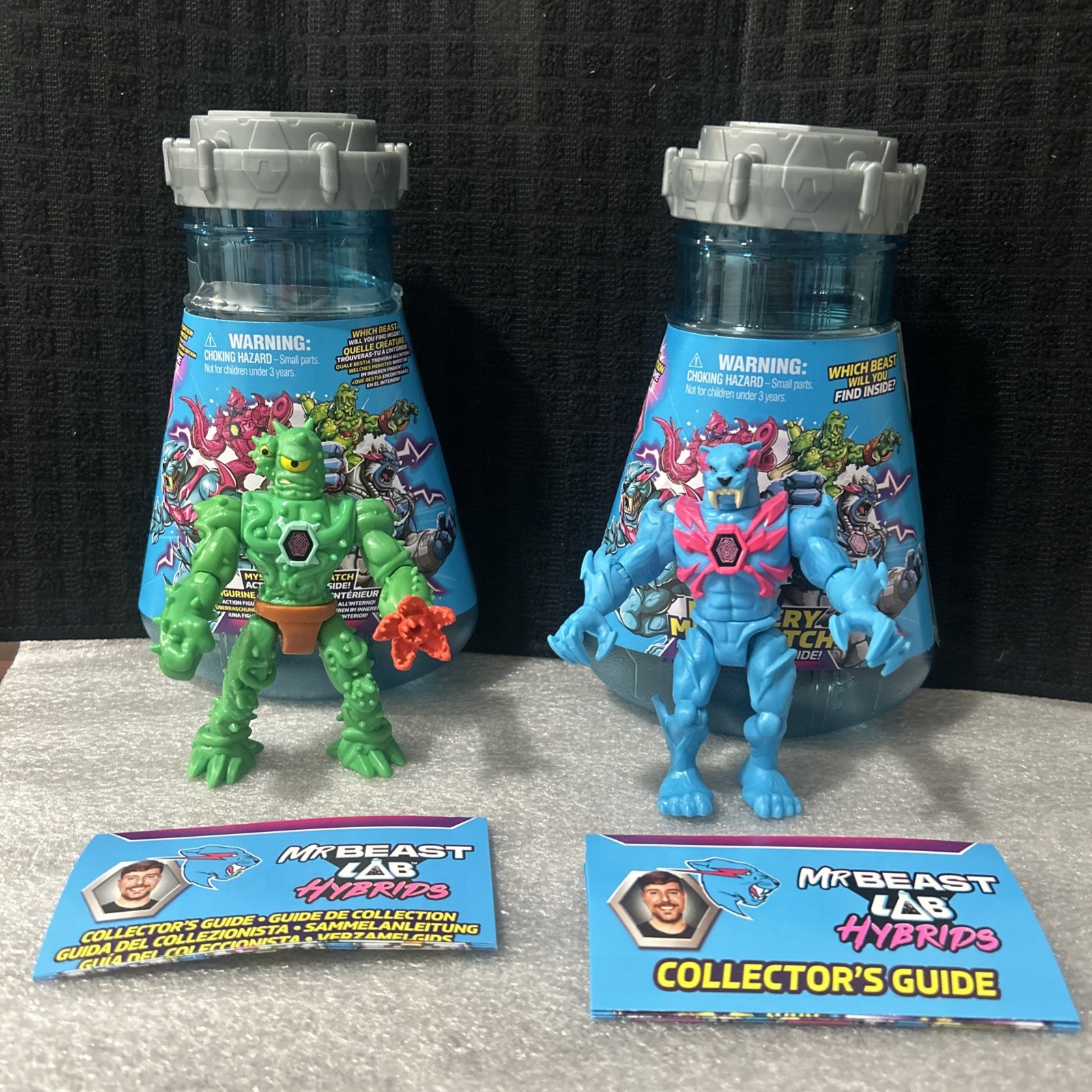 Mr. nuovo Lotto Figurine Beast Lab Hybrid Spike & Sprout e Shcokclaw Panther